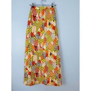 Vintage 1960s / 1970s Quilted Maxi Skirt, Summit of Boston, Size XS / S, Hippie